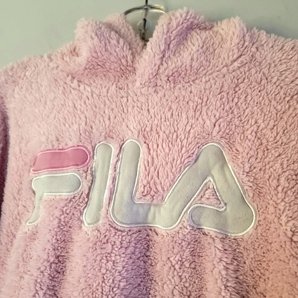 FILA Girls Pull-Over Fuzzy Hoodie Sweater Size XXL - Picture 3 of 14